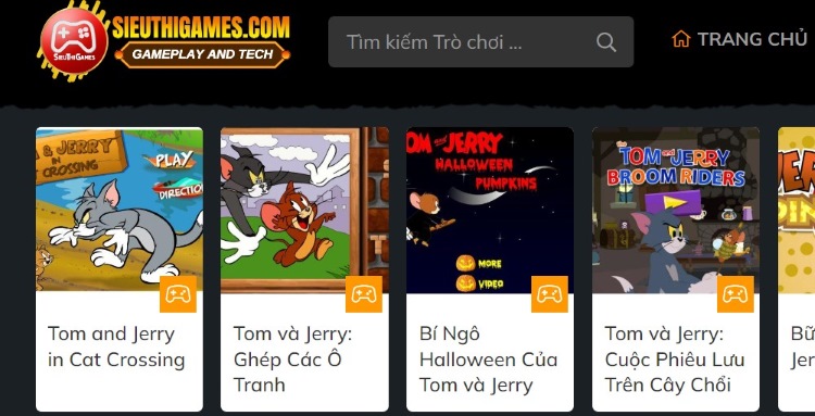 Chơi game mèo Tom và chuột Jerry online ở Sieuthigames